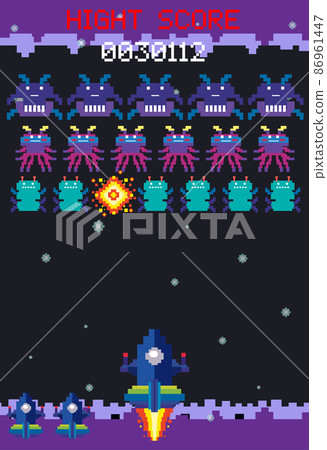 Space game user interface template 86961447