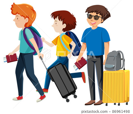 Group of tourists ready to travel 86961498