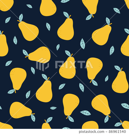 cartoon seamless pattern with pear, vector illustration cartoon seamless pattern with pear, vector illustration 86961540