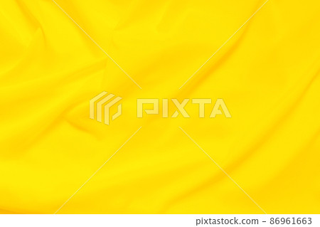 Soft focus yellow smooth ripple linen fabric texture background, yellow is the color trend of 2021 that represents freshness, vitality, optimism and hope 86961663