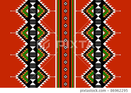 Geometric ethnic oriental seamless pattern traditional Design for background Geometric ethnic oriental seamless pattern traditional Design for background 86962295
