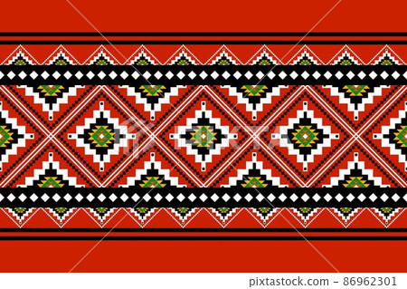Geometric ethnic oriental seamless pattern traditional Design for background 86962301