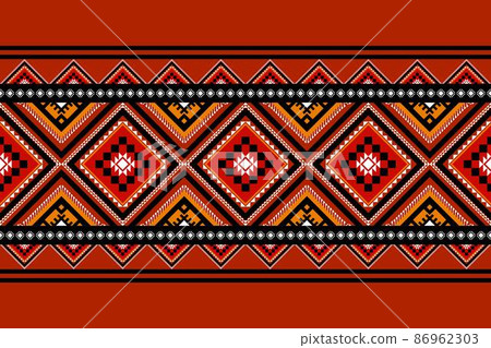Geometric ethnic oriental seamless pattern traditional Design for background Geometric ethnic oriental seamless pattern traditional Design for background 86962303
