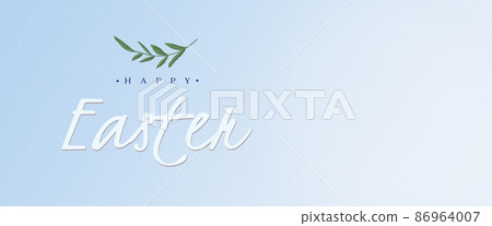 Happy easter banner with text, drawn branch. Happy easter banner with text, drawn branch. 86964007