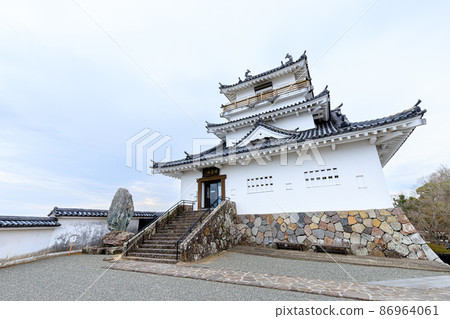 大分縣杵築市冬季的杵築城 86964061