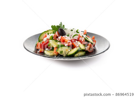 Traditional Bulgarian shopska salad 86964519
