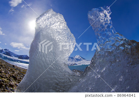 Glacier Ice, 14 of July Glacier, Norway 86964841