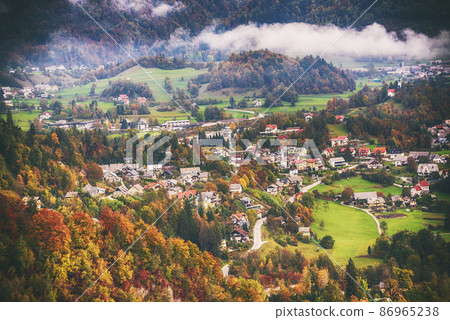 Autumn landscape in Slovenia 86965238