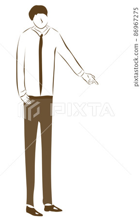 Guide person (illustration of the whole body of... - Stock Illustration ...