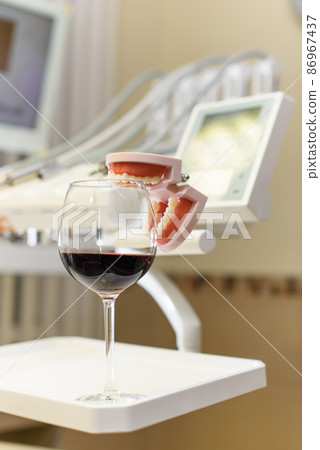 Teeth whitening concept - selective focus. dentist's office 86967437