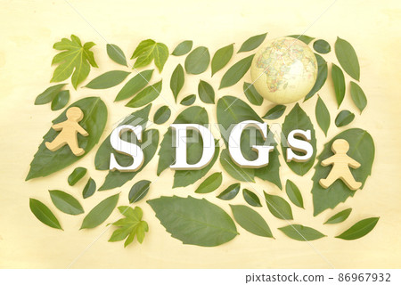 Image of SDGs with leaves lined up Image of SDGs with leaves lined up 86967932