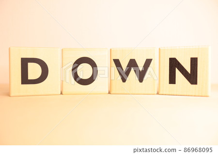 Image of DOWN (letter / alphabet text) Image of DOWN (letter / alphabet text) 86968095