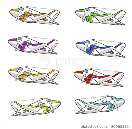 Mini airplane 8 colors - Stock Illustration [86968381] - PIXTA