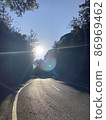 Roads along the mountains and the light of hope 86969462