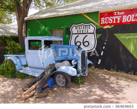 Route 66, Arizona, USA Seligman scenery Route 66, Arizona, USA Seligman scenery 86969663