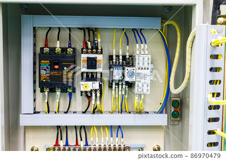 Control panel earth-leakage circuit breaker and magnetic switch with thermal 86970479