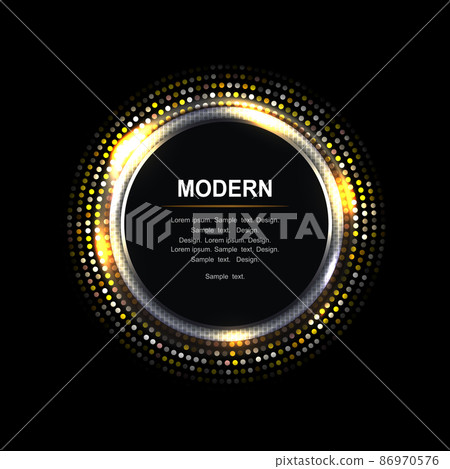 Round isolated frame with light texture border and mosaic Round isolated frame with light texture border and mosaic 86970576