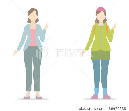 Office coordination and mountain girl coordination Office coordination and mountain girl coordination 86970588