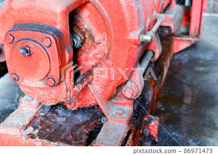 Fire hydrant pump unit for firefighting equipment that has rusted due to deterioration over time 86971473