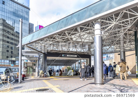 Tokyo cityscape Ebisu station 86971569
