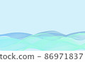 Vector blue water wave layer shape wavy pattern concept abstract background blend design style illustration. 86971837