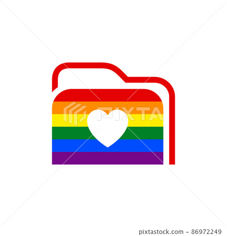 Folder with flag lgbt pride Folder with flag lgbt pride 86972249