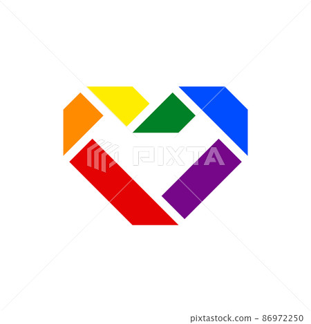 Symbol heart with flag lgbt pride Symbol heart with flag lgbt pride 86972250