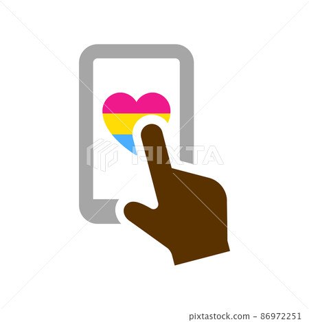 Symbol smartphone with pansexuality flag Symbol smartphone with pansexuality flag 86972251