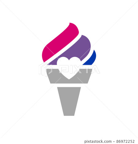 Symbol ice cream with pride flag lgbt 86972252