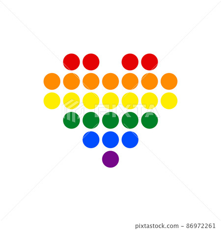 Symbol heart with flag lgbt pride 86972261