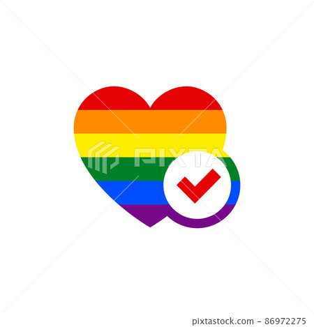 Symbol heart with flag lgbt pride Symbol heart with flag lgbt pride 86972275