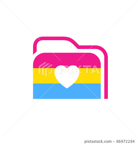 Folder with pansexuality flag lgbt pride 86972284
