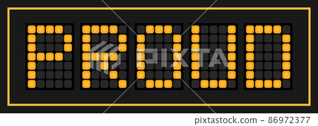 Orange color led in word proud on black background 86972377