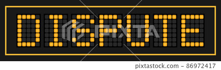 Orange color led in word dispute on black background 86972417