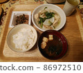 Supper of simmered chicken and turnip 86972510