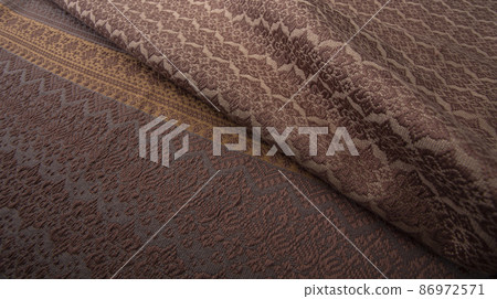 Close up of texture of Thai cotton knitted seamless pattern fabric. 86972571