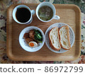 Boiled egg light meal 86972799