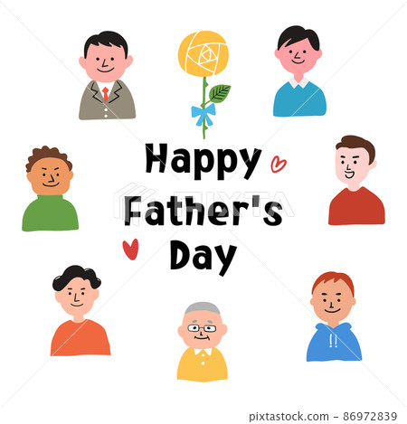 Father's Day logo and vector illustrations of various dads 86972839