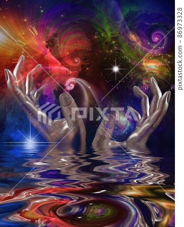 Hands and space 86973328