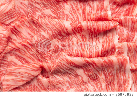 premium Japanese meat sliced wagyu marbled beef premium Japanese meat sliced wagyu marbled beef 86973952