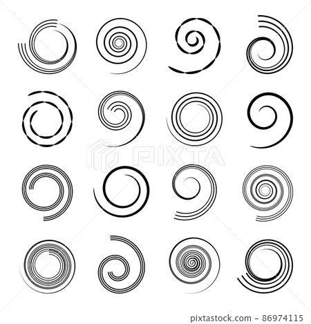Abstract spiral elements for design. Abstract spiral elements for design. 86974115