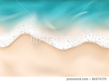 Colored Sea Wave Foam Realistic Concept 86974370