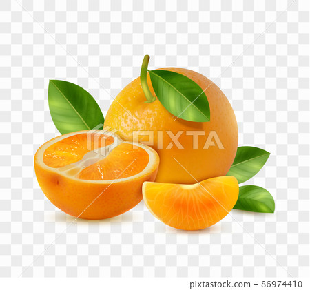 Realistic Orange Transparent Composition 86974410