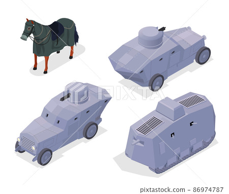 WWI Military Vehicles Set 86974787