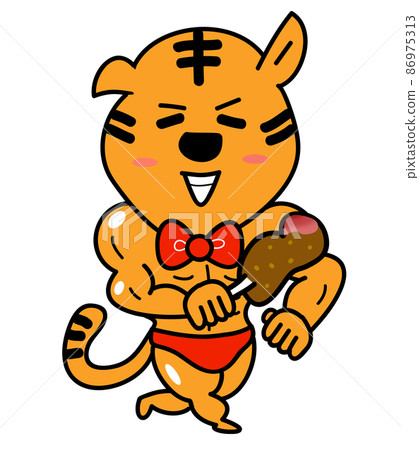愛練肌肉的猛虎虎哥吃肉 86975313