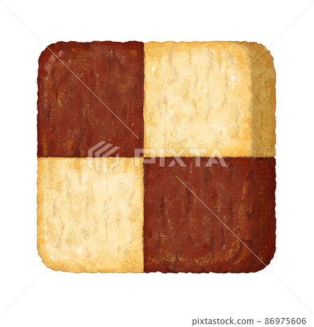 Illustration of cocoa and vanilla ice box cookies 86975606
