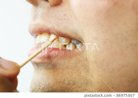 After a meal toothpick 86975807