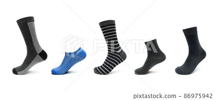 men's and women's socks on a white background 86975942