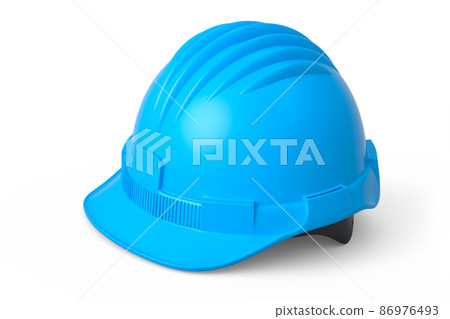 Blue safety helmet or hard cap isolated on white background Blue safety helmet or hard cap isolated on white background 86976493