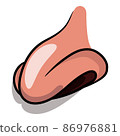 Vector cartoon nose for funny character face 86976881